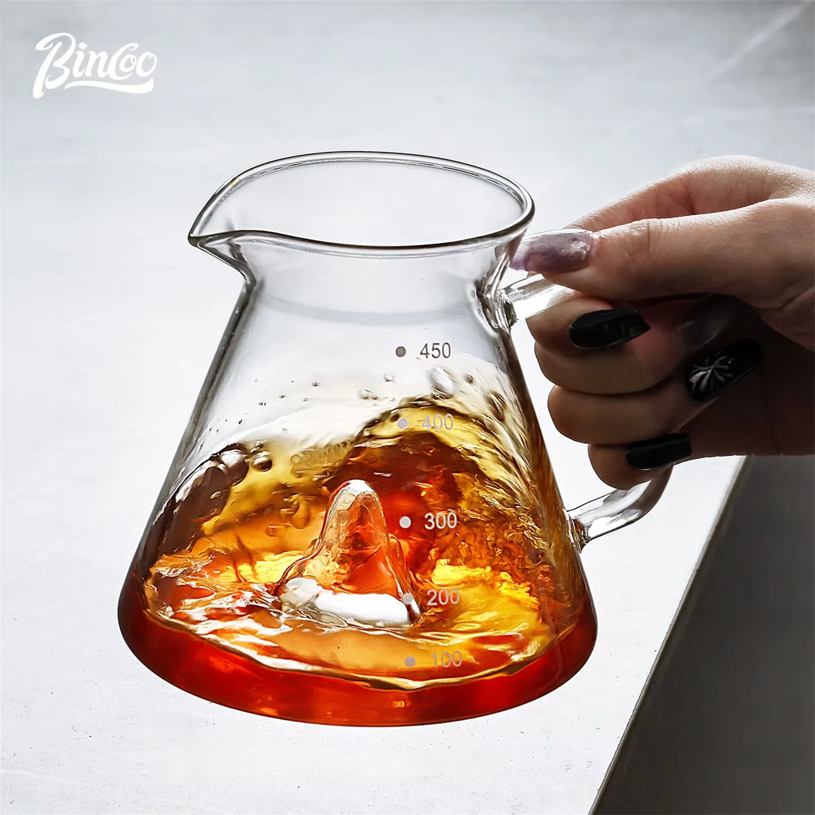BINCOO 450ml verser sur café goutteur verre partage Pot entonnoir goutte