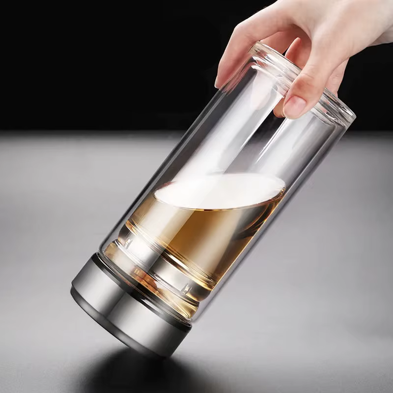 Tasse en verre à double couche pour homme