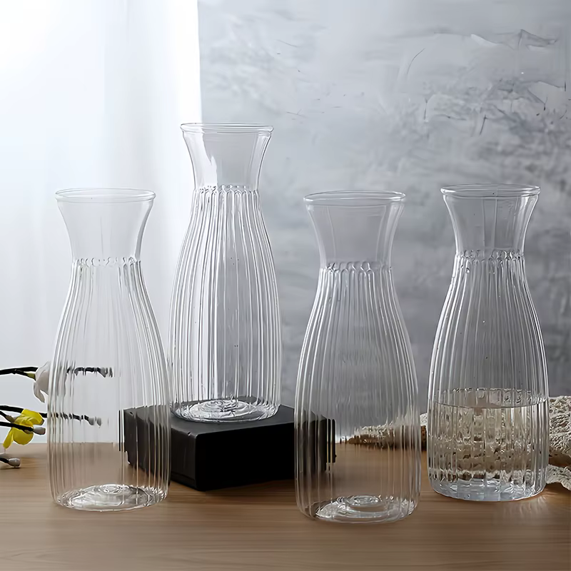 6 petits vases transparents modernes - pour décorer les tables de mariage et les salles à manger