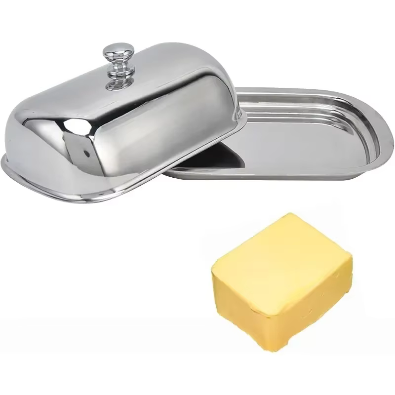 Boîte de rangement pour beurre, beurrier avec couvercle, récipient à beurre, plateau à biscuits et à fromage, coupe-fromage, outils de cuisine pour restaurant