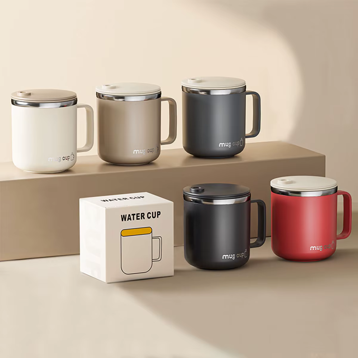Tasse à café isolée de 400ML avec couvercle