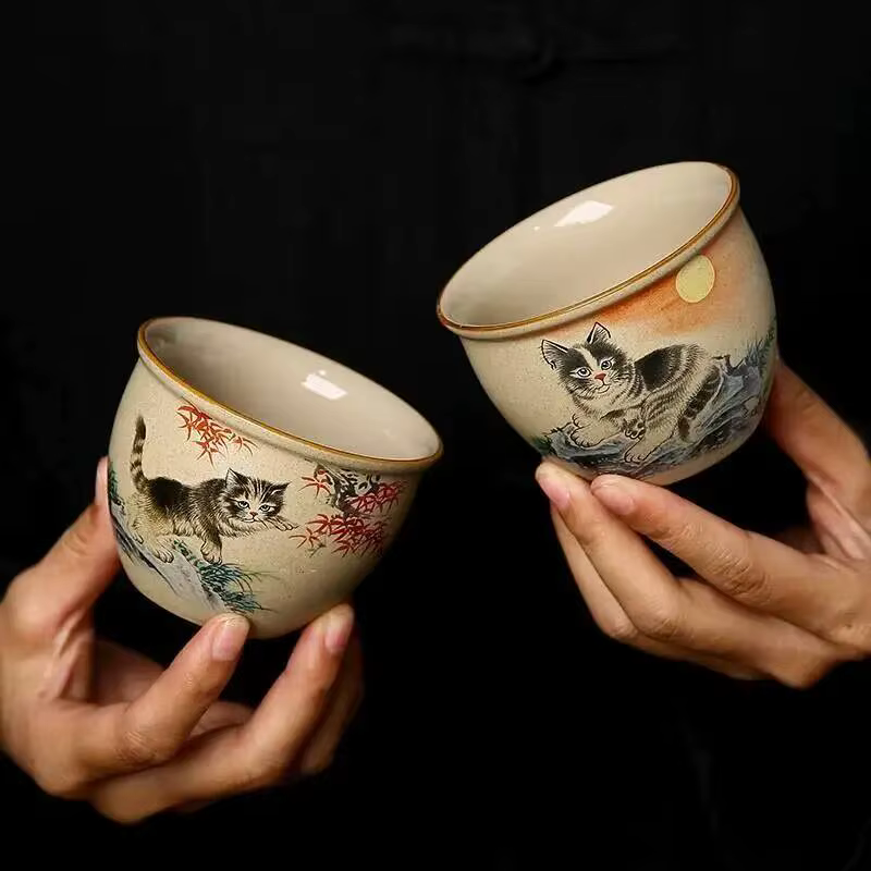 Ustensile à thé en poterie grossière