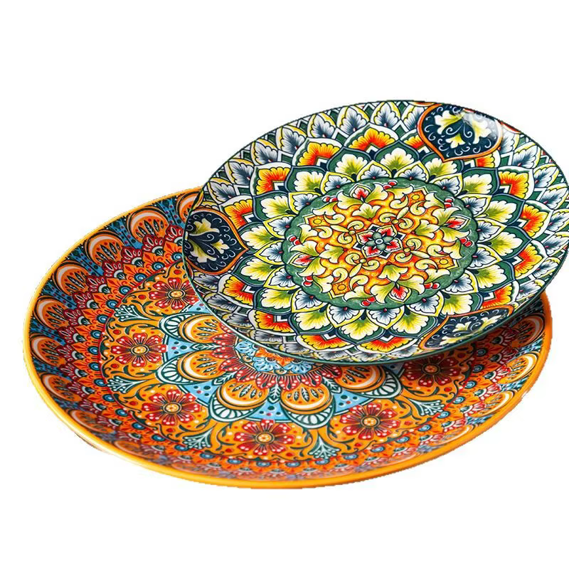 Assiettes en céramique Vintage 8 pouces