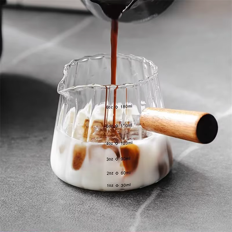 JUSTINLAU Tasse à mesurer expresso avec manche en bois