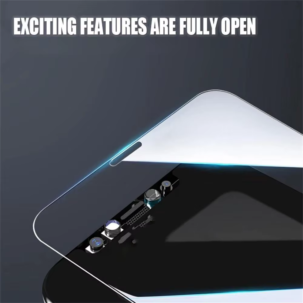 Lot de 5 protections d'écran en verre trempé pour iPhone 17, 16, 15, 14, 13, 12 Pro Max, et iPhone 12 Mini, 13 Mini, 14 Plus, 14 Pro, 16 Pro Max