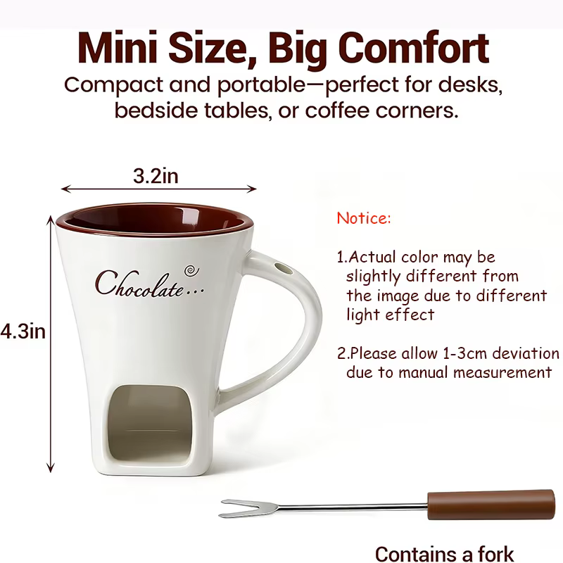 Tasse à fondue au chocolat de 130 ml
