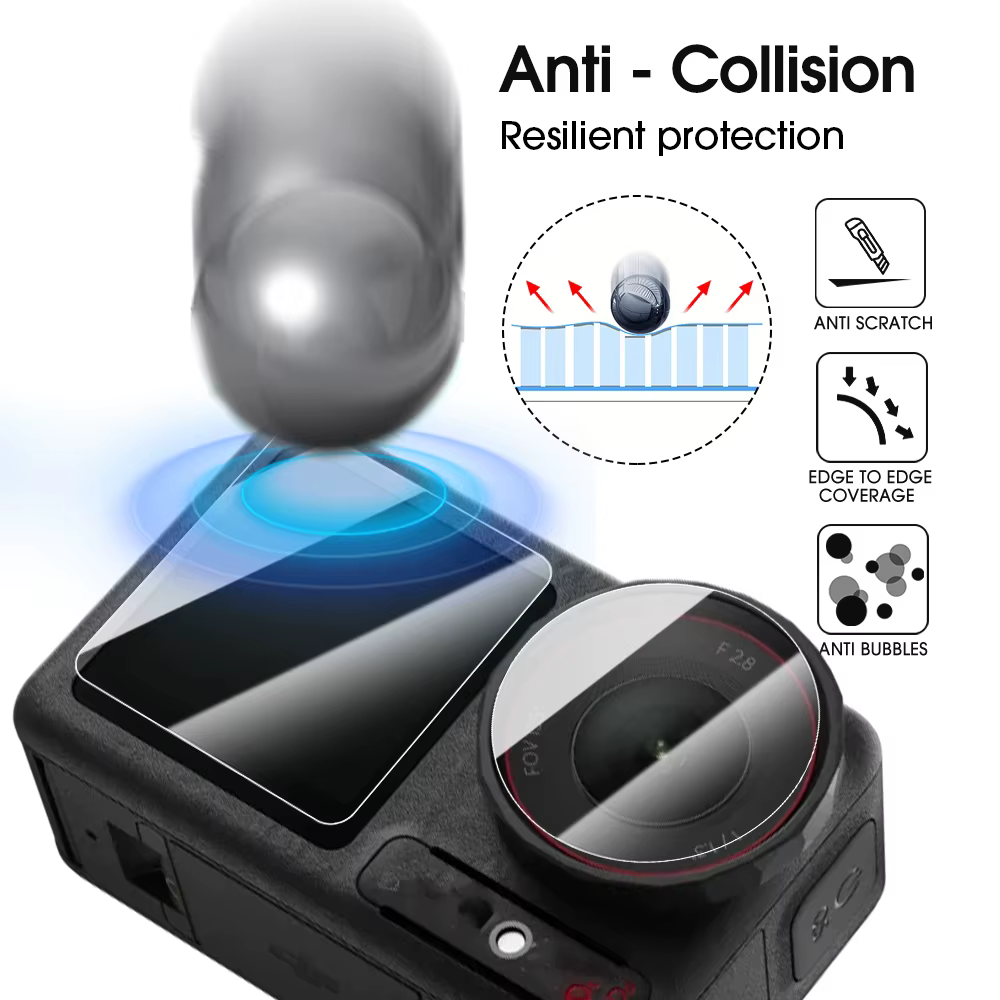 Protecteur d'écran HD en verre trempé pour DJI Osmo Action 5 Pro Action 4 3, Film de protection d'objectif de caméra pour DJI Action 5Pro