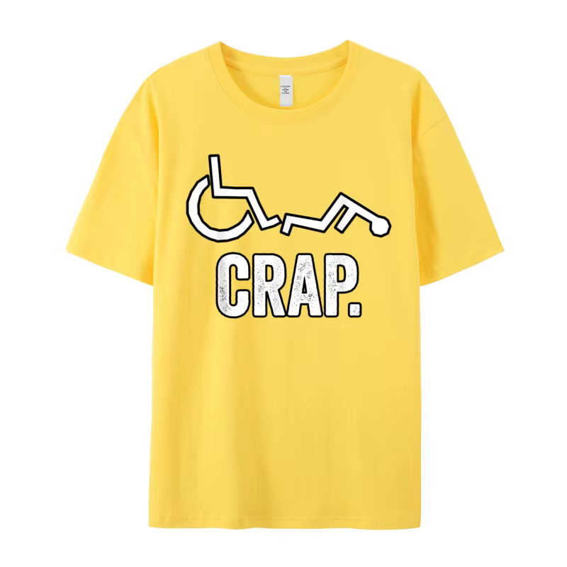 T-shirt d'automne drôle de fauteuil roulant mignon pour hommes, t-shirt de Noël, col rond, coton de qualité supérieure, t-shirts pour hommes, cadeau, 20229