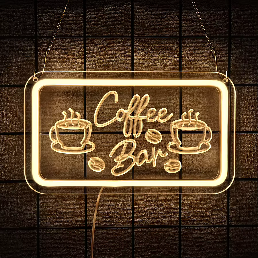 Enseignes au néon de la série café pour la décoration murale