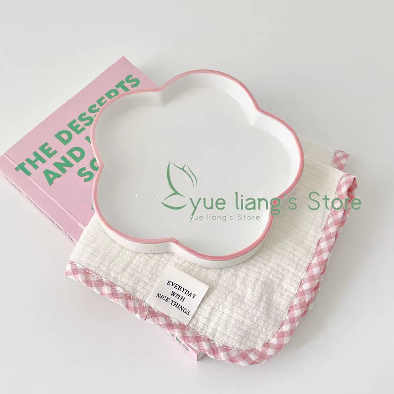 Rainbow Line Plum Blossom Small Plate