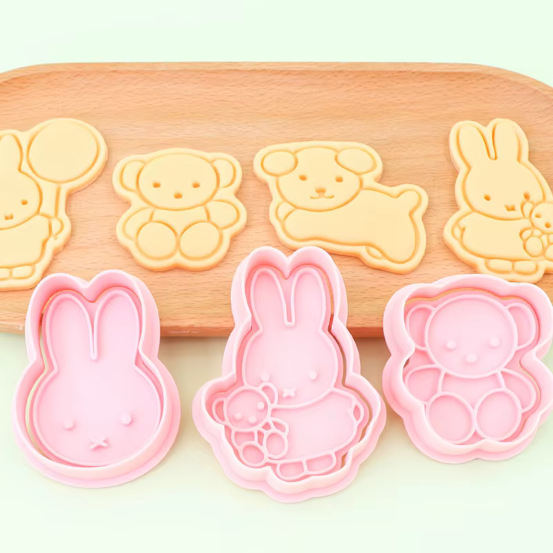 Moule à biscuits Miffy Kawaii Tête de lapin 3D Dessin animé DIY