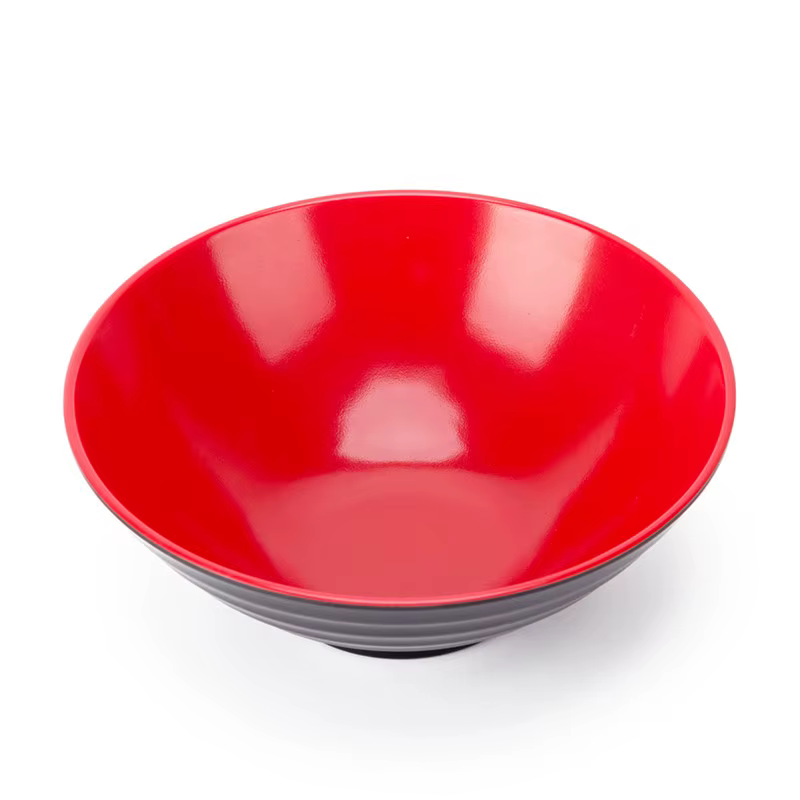 Bol à nouilles en mélamine rouge et noir
