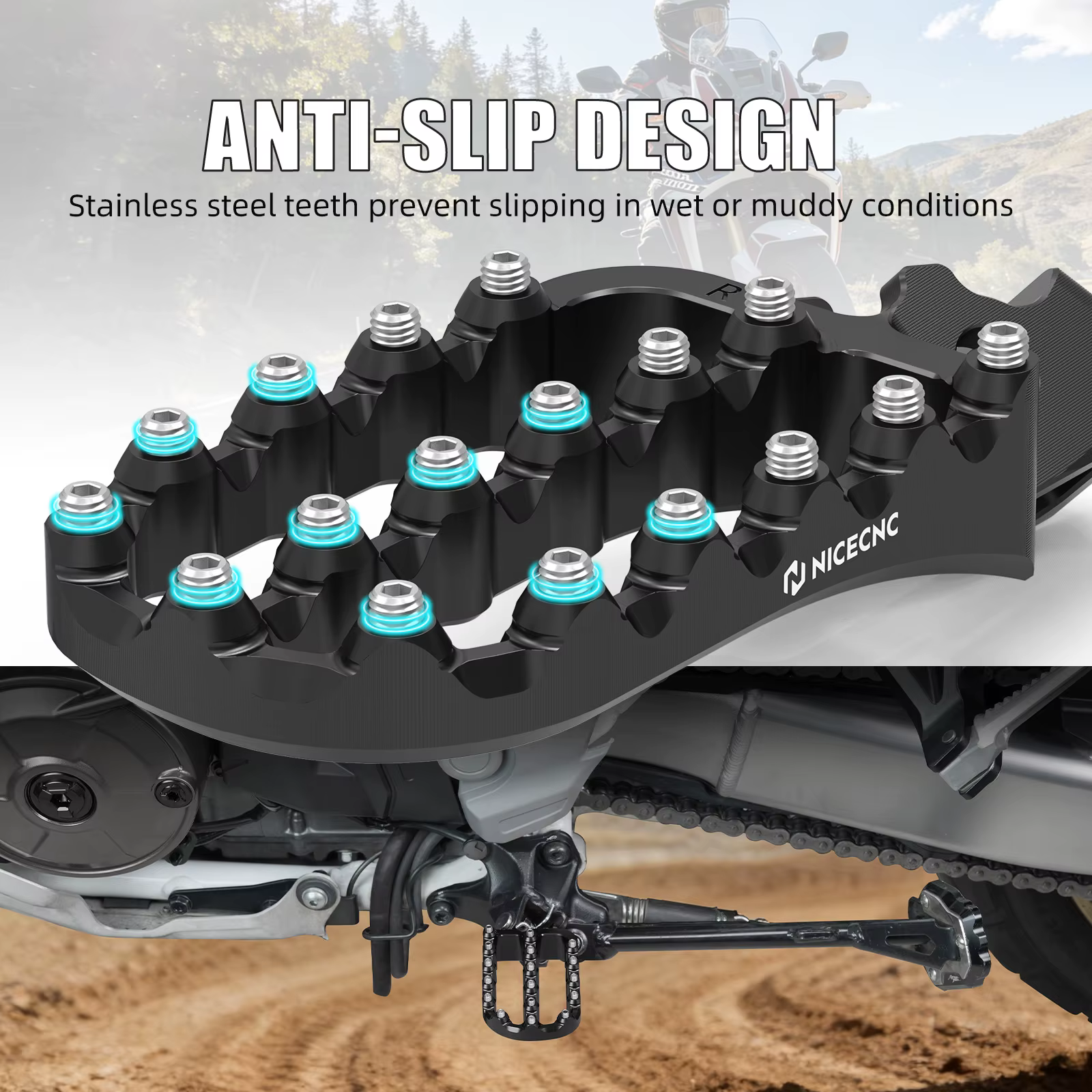 Repose-pieds forgés pour Honda CRF 1100 CRF1100L Africa Twin Adventure Sports 2020-2026, 2021 2022 2023 2024 2025