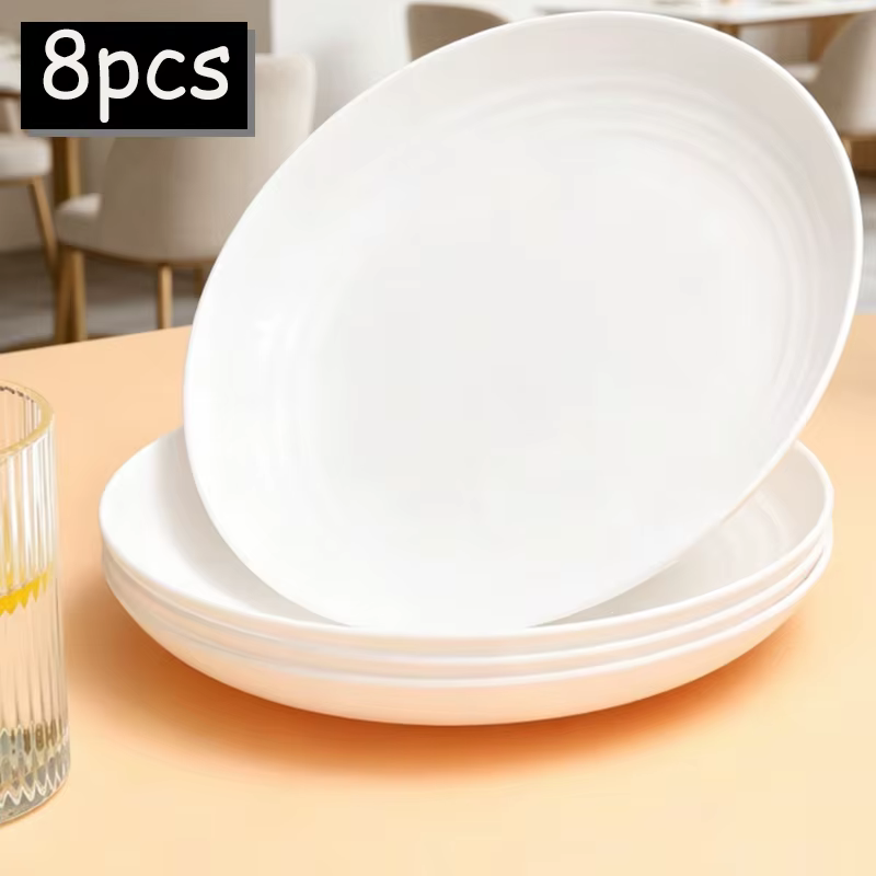 8 assiettes en PP, anti-chute et réutilisables