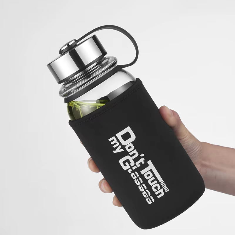 GIANXI 400/2000ML tasse en verre Transparent avec filtrage tasses à café de grande capacité avec couvercle ustensiles