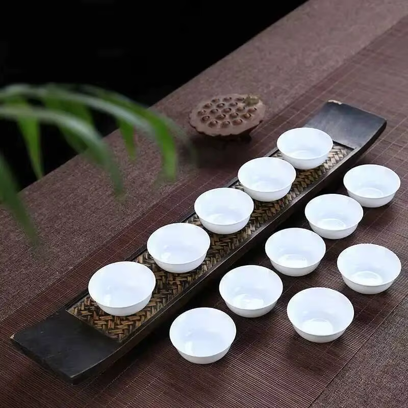 Chinse Kung Fu tasses petit bol à thé blanc 12 pièces 28 ml