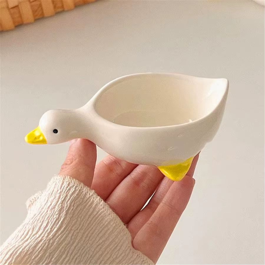 Plat d'assaisonnement de canard en céramique 2 pièces