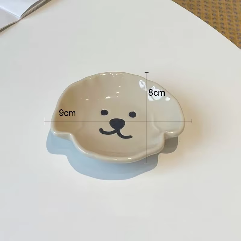Assiette d'assaisonnement en céramique de dessin animé mignon