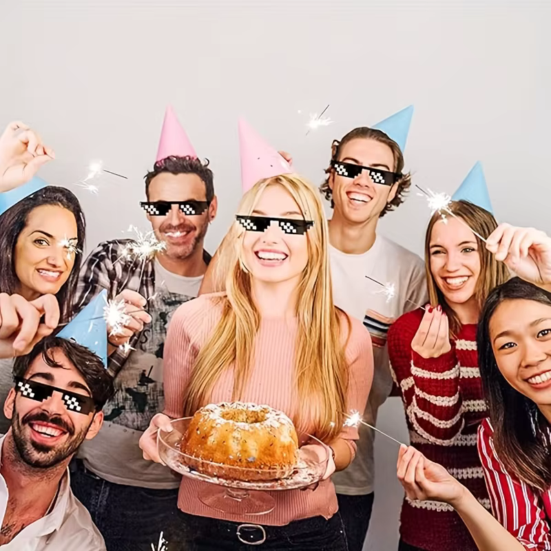 Lunettes de fête en mosaïque personnalisée