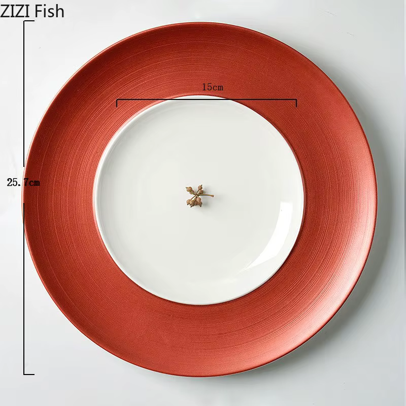 Assiette à manger ronde en céramique