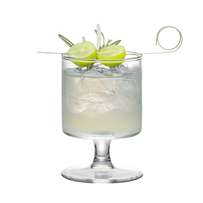 Gobelet en verre droit transparent