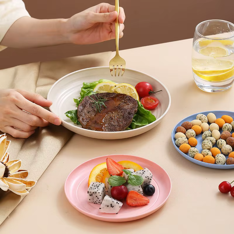 Assiette à fruits, assiette à dessert ronde pour salade
