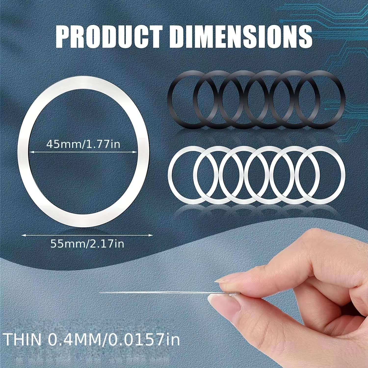 Anneau de plaque magnétique Magsafe, 10 pièces, autocollants universels, Support de chargeur sans fil, feuille de plaque métallique pour iPhone Samsung Xiaomi
