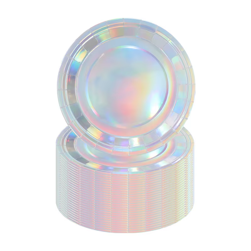 Ensemble de vaisselle couleur laser argent