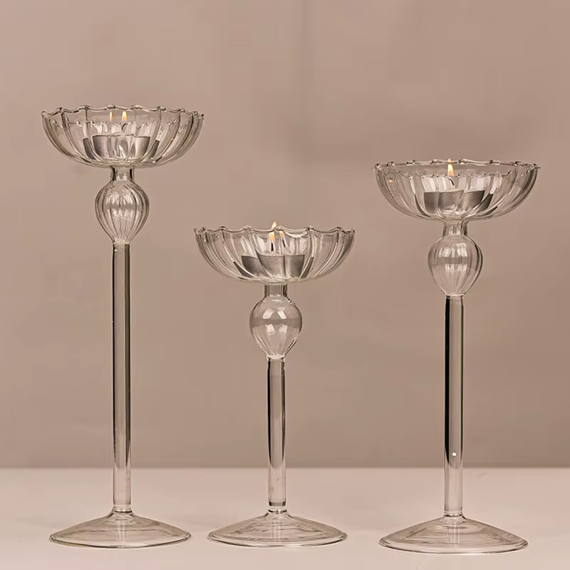 Bougeoir artisanal en verre