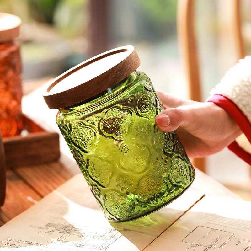 Bocaux en verre scellés avec couvercle