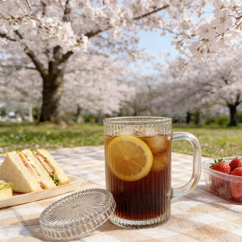 1 pièces Style nordique Latte moka tasses à café tasse en verre à rayures avec couvercle