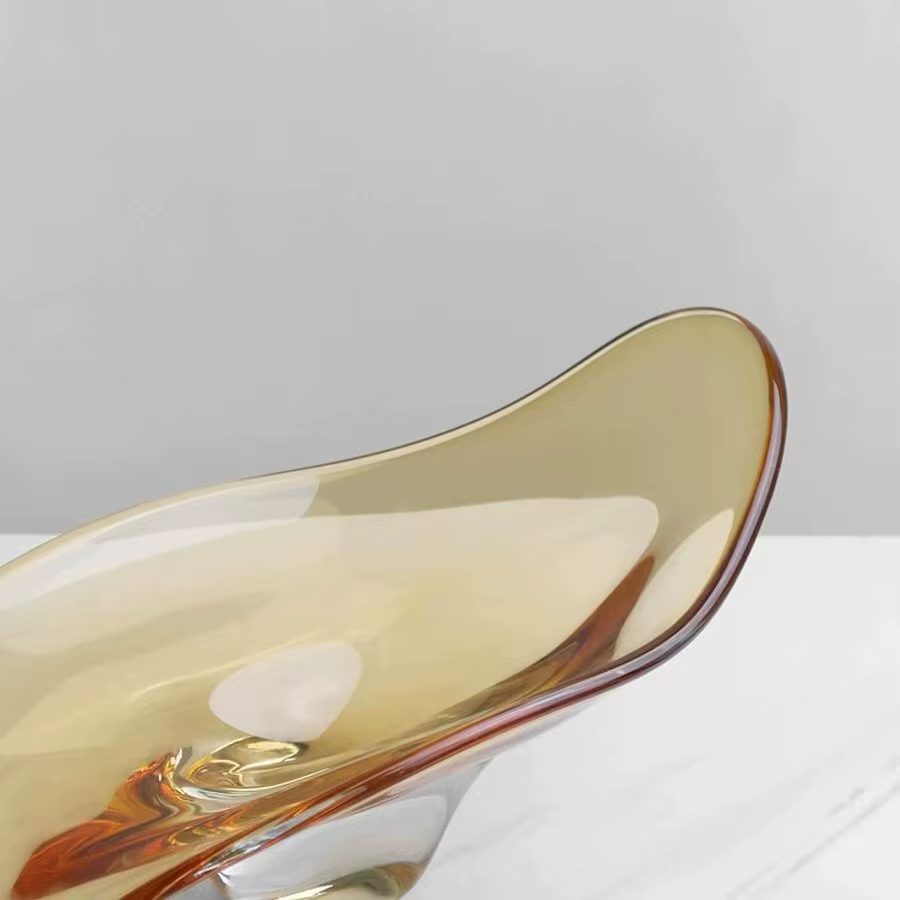 Bol en verre géométrique plateau à fruits