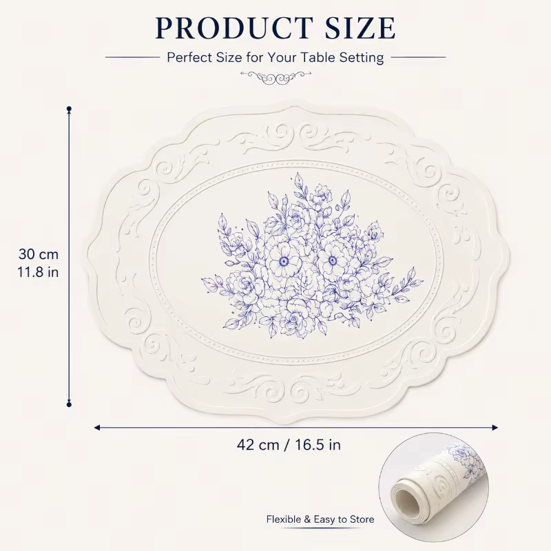 Set de table en silicone sculpté