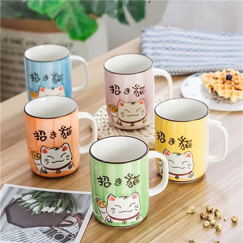 Tasse à eau en céramique de dessin animé japonais