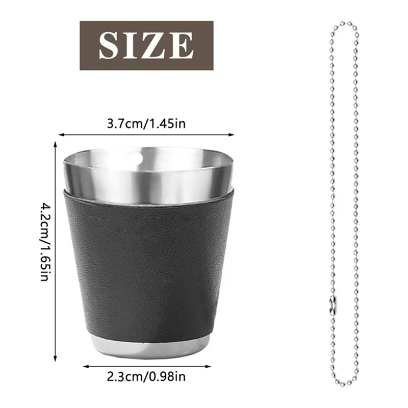 Pack de 12 tasses à Shot en métal pour accrocher des verres