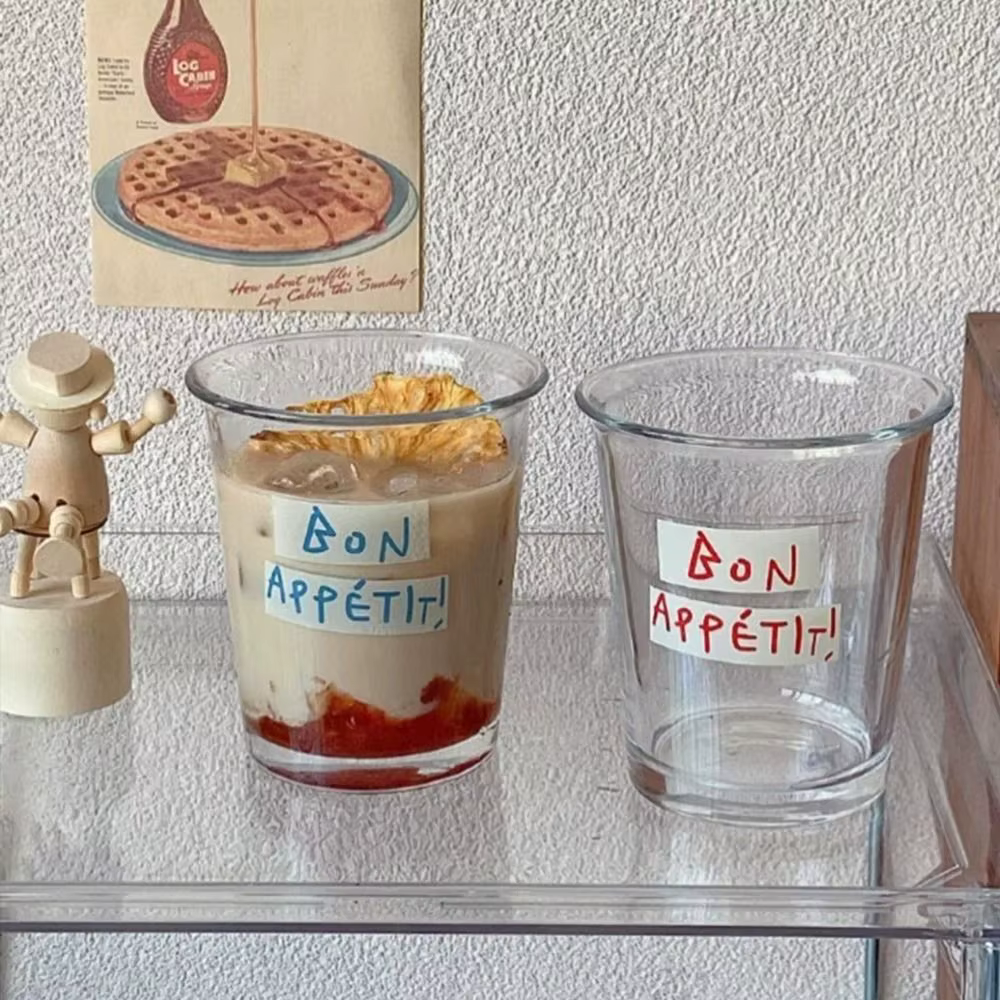 Cadeau tasse en verre Transparent 350ML