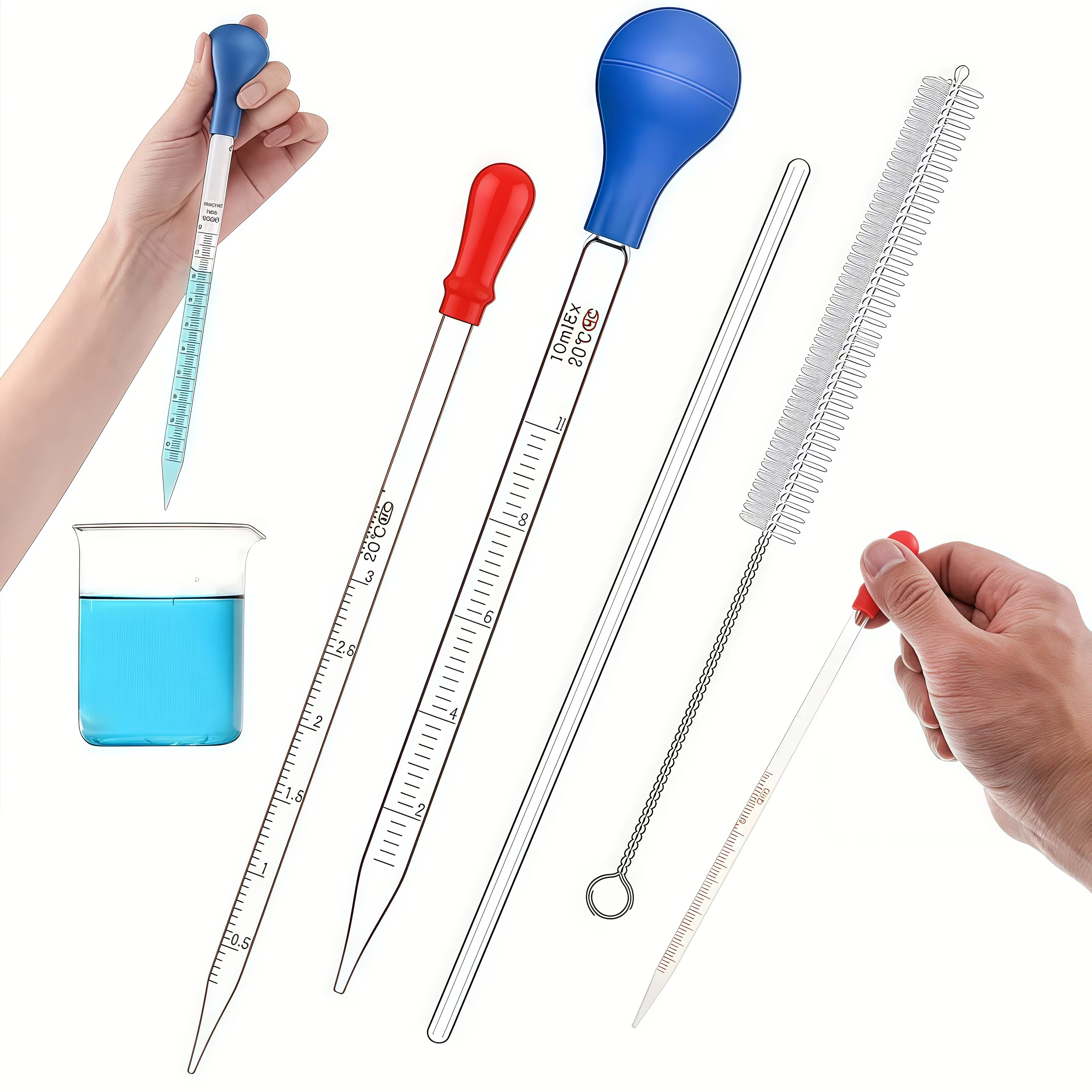 Pipette en verre, compte-gouttes