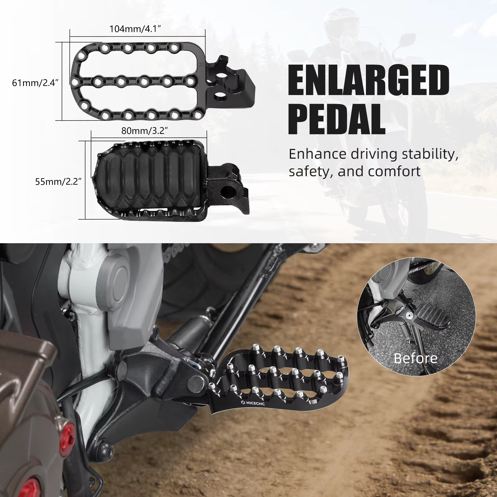 Repose-pieds forgés pour Honda CRF 1100 CRF1100L Africa Twin Adventure Sports 2020-2026, 2021 2022 2023 2024 2025