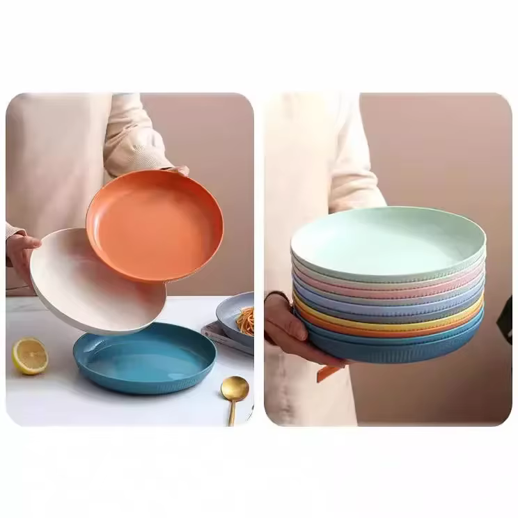 Assiettes nordiques en paille de blé