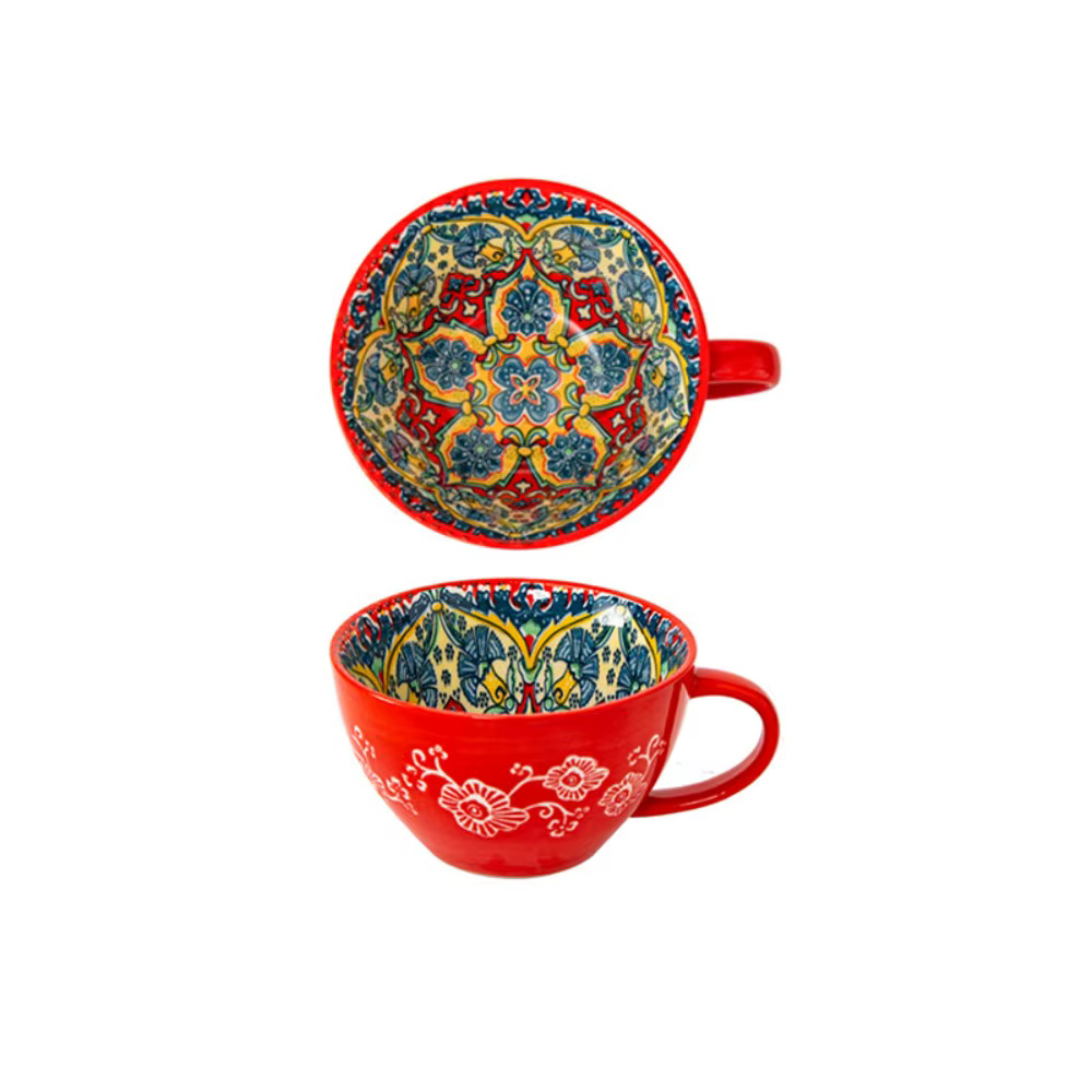Tasse à eau en céramique bohème