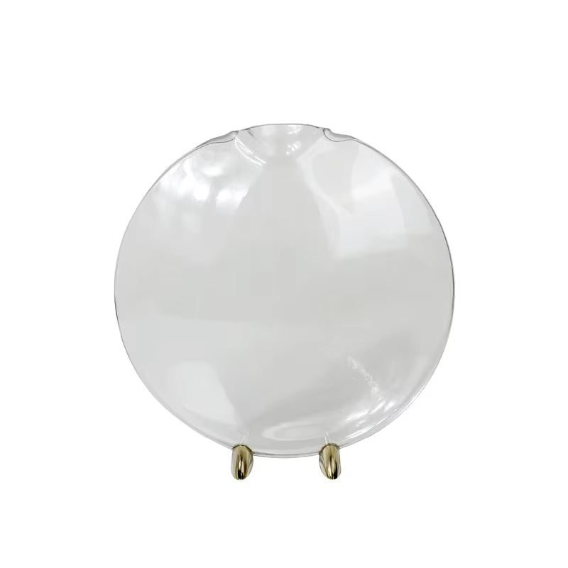 Vase à bouche de poisson en verre et métal moderne