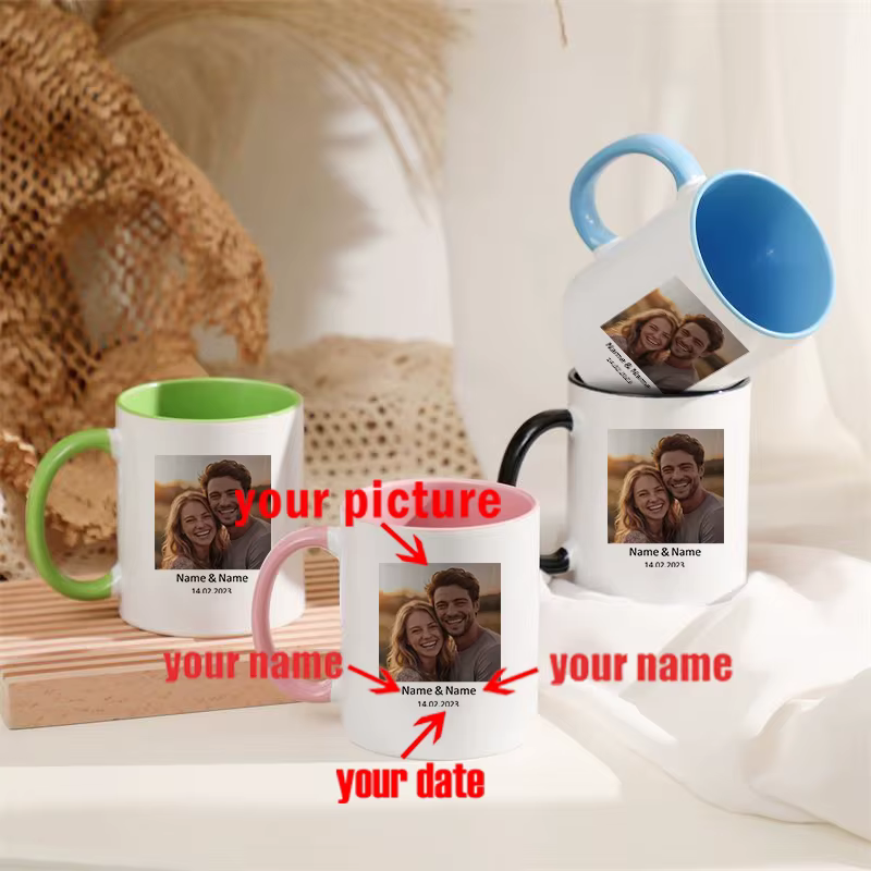 Mug photo personnalisé avec texte | Mug à café personnalisé avec photo