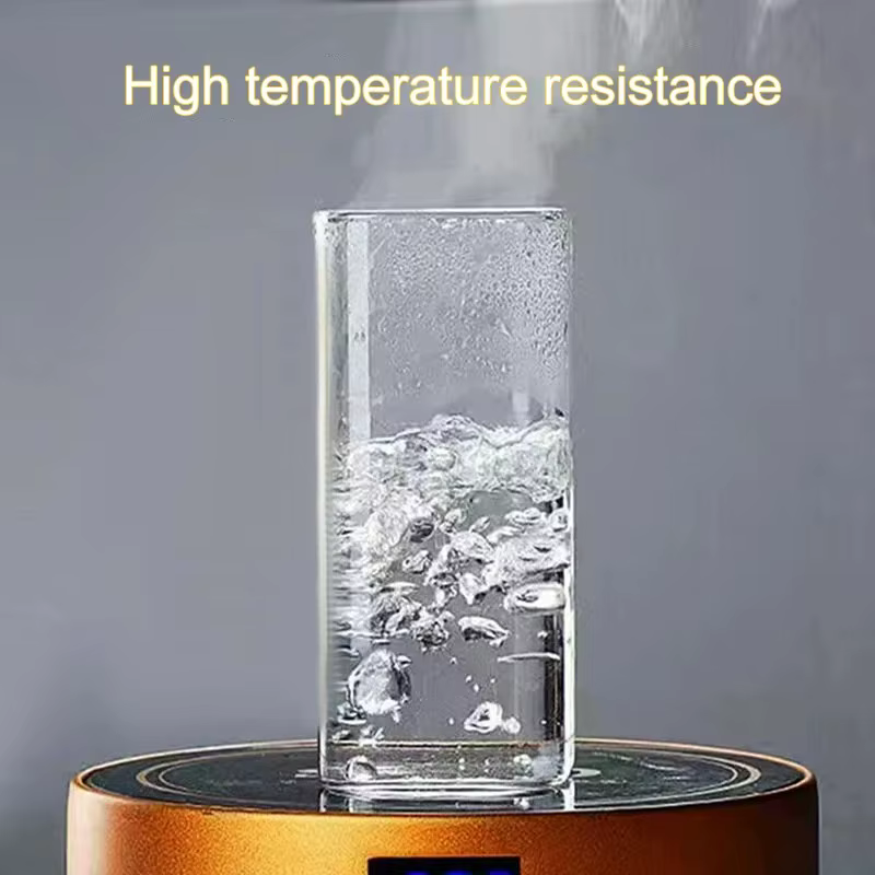 Tasse carrée en verre à café résistante à la chaleur