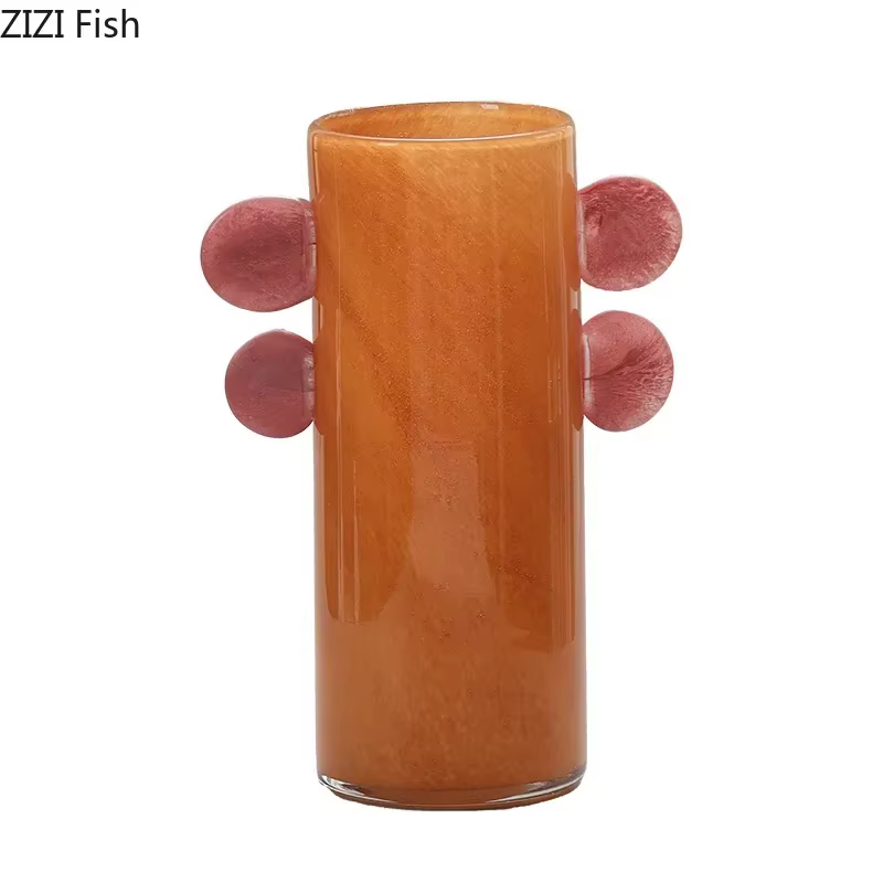 Vase en verre nickel é coloré