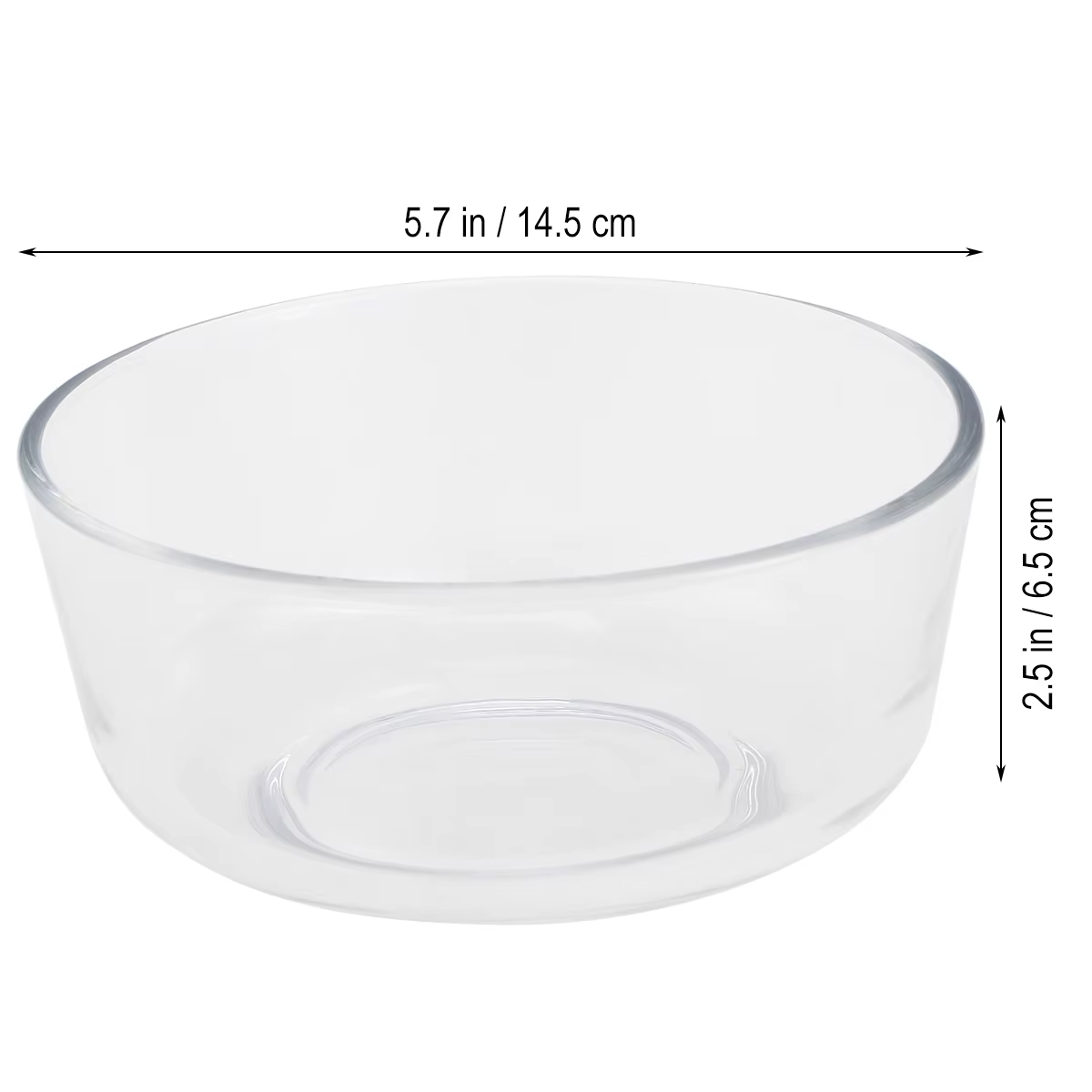 Bol en verre Transparent de 6 pouces