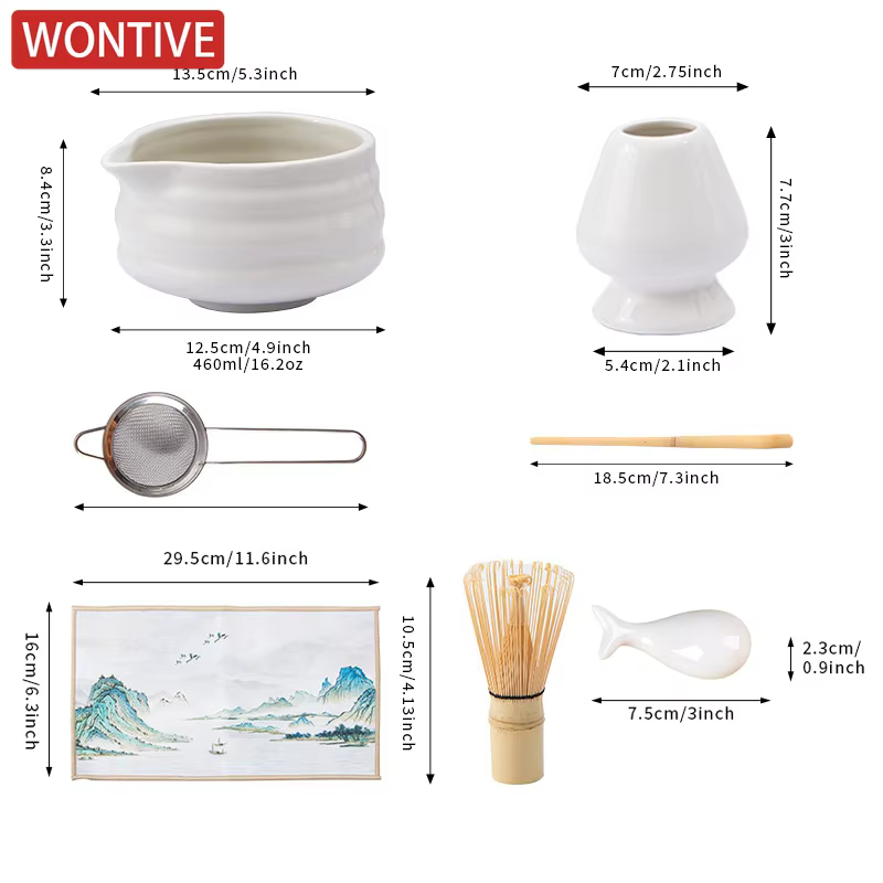 1 ensemble d'ensemble Matcha japonais