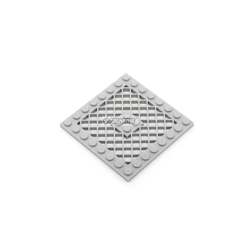 Marumine-Plaque modifiée 8x8 avec grille et trou au centre, pièces de briques, outils de construction, accessoires MOC, maison, passe-temps, urgence, 4151b