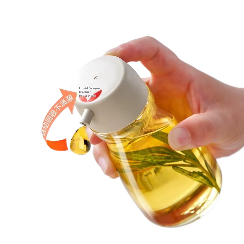 Distributeur d'huile en verre quantitatif