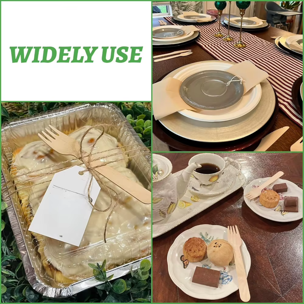 Fourchettes en bois jetables
