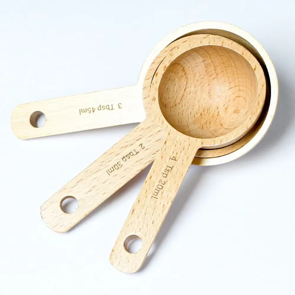 Cuillère à mesurer en bois 7.5/10/15/20/30/45ML